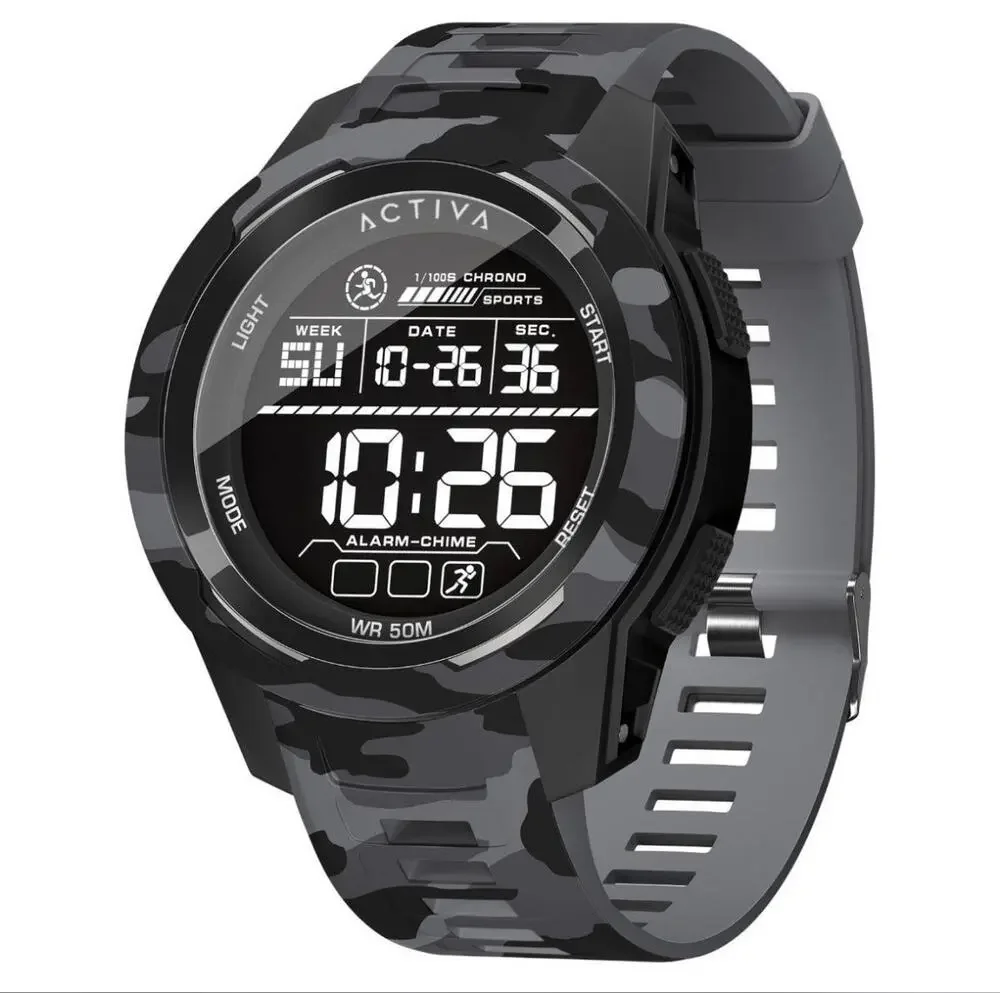 Activa X Invicta Ranger X Terrain Digital Men’s Watch 45mm Black Camo New